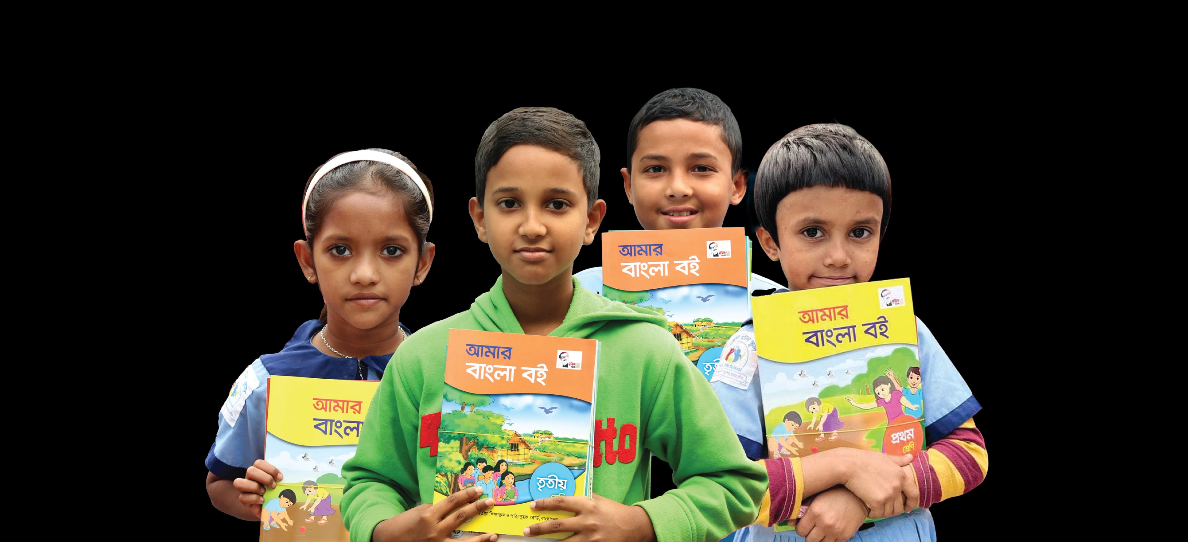 Children holding books